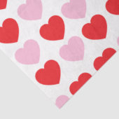 Rode en roze Valentijnsdag harten Tissuepapier (Detail)