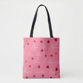 RODE EN ROZE VALENTIJNSDAG THEMA TOTE BAG (Voorkant)