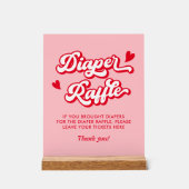 Rode en Roze Valentijnse Baby showers Luierkrabbel Acryl Bord (Voorkant)