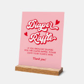 Rode en Roze Valentijnse Baby showers Luierkrabbel Acryl Bord (Hoek)