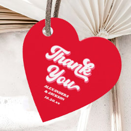 Rode en Roze Valentijnse bruiloft Bedankt Bedankjes Labels