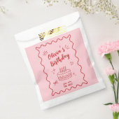 Rode en roze verjaardag bedankzakje (Gezegeld)