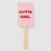 Rode en roze verjaardag handwaaier (Achterkant)