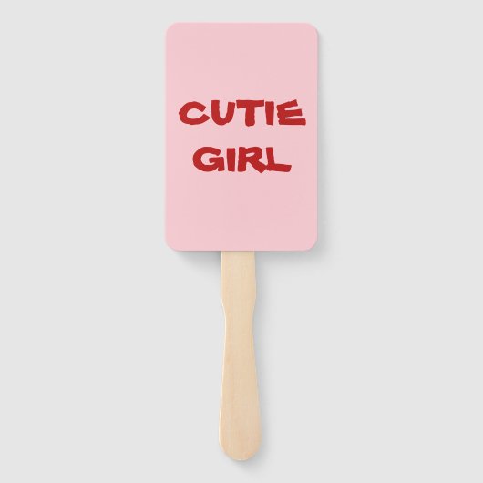 Rode en roze verjaardag handwaaier (Achterkant)