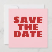 Rode en roze verjaardag save the date (Achterkant)