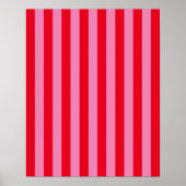 Rode en Roze Verticale Strepen Poster (Voorkant)