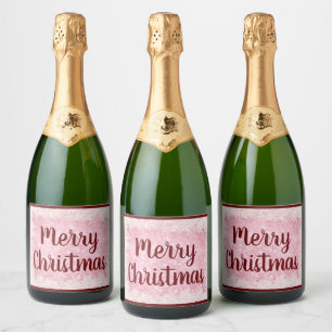 Rode en roze vorst sparkling wijnetiket