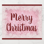 Rode en roze vorst sparkling wijnetiket (Enkel label)