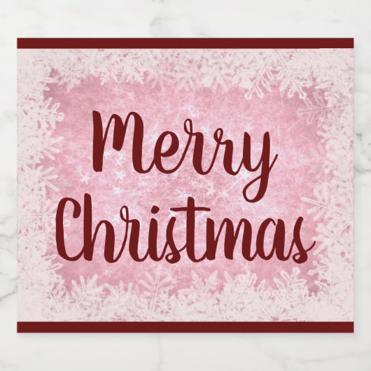 Rode en roze vorst sparkling wijnetiket (Enkel label)