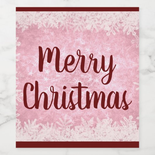 Rode en roze vorst wijn etiket (Enkel label)