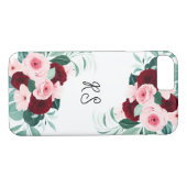 Rode en roze Waterverf bloemen Case-Mate iPhone Case (Achterkant (Horizontaal))