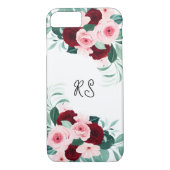 Rode en roze Waterverf bloemen Case-Mate iPhone Case (Achterkant)