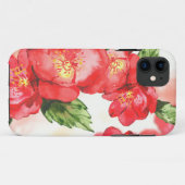 Rode en roze zachte Waterverf Rozen Hoesje-Mate iP Case-Mate iPhone Case (Achterkant (horizontaal))