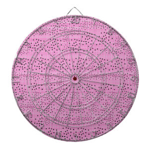 rode en roze zeef, dot zwart dartboard dartbord