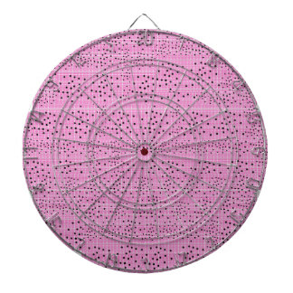 rode en roze zeef, dot zwart dartboard dartbord