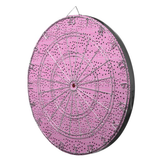 rode en roze zeef, dot zwart dartboard dartbord (Voorkant Rechts)