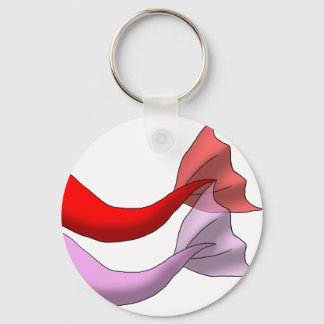 Rode en roze zeemeernagels sleutelhanger