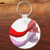 Rode en roze zeemeernagels sleutelhanger (Voorkant)