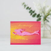 rode en roze zwembad briefkaart (Staand voorkant)