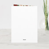 Rode en Smaragd Kerst Bruidsdouche Bedankkaart (Achterkant)