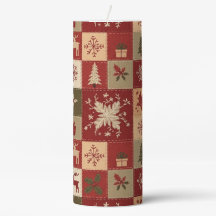 RODE EN TANE WINTER VAKANTIE PATCHWORK-UITERLIJK