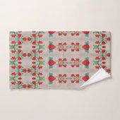 Rode en taupe handdoekenset bad handdoek (Handdoek)