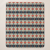 Rode en Teal Abstracte Deken (Voorkant)