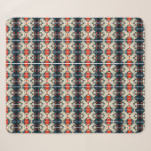 Rode en Teal Abstracte Deken (Voorkant (horizontaal))