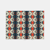 Rode en Teal Abstracte Deken (Voorkant (Horizontaal))