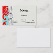 rode en waterige formele demask visitekaartje (Voorkant / Achterkant)