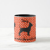 Rode en witte aangepaste Chihuahua-mok Mok (Midden)