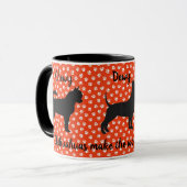 Rode en witte aangepaste Chihuahua-mok Mok (Voorkant links)