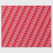 Rode en witte aangepaste sjabloon Kerstcadeau Cadeaupapier (Vlak)