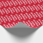 Rode en witte aangepaste sjabloon Kerstcadeau Cadeaupapier (Hoek)