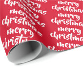 Rode en witte aangepaste sjabloon Kerstcadeau Cadeaupapier (Rol Hoek)