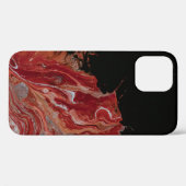 Rode en witte abstracte schilderij Case-Mate iPhone case (Achterkant (horizontaal))