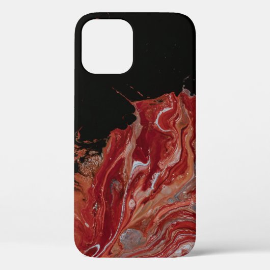 Rode en witte abstracte schilderij Case-Mate iPhone case (Achterkant)