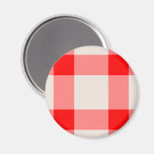 Rode en witte achtergrond magneet (Voorkant / Achterkant)