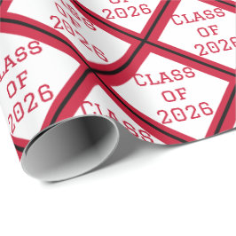 Rode en Witte Afstudeer Inpakpapier | 2026