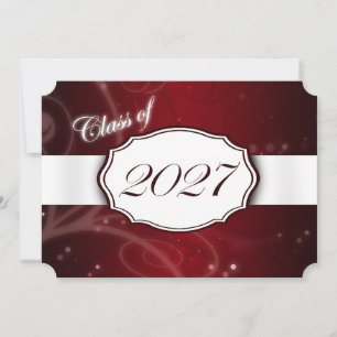 Rode en Witte Afstudeeruitnodigingen 2027 Kaart