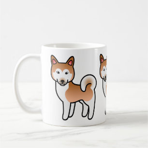 Rode en witte Alaskaanse Malamute-hond Illustratie Koffiemok