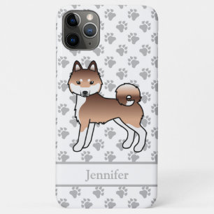 Rode En Witte Alaskan Klee Kai Mooie Hond & Naam Case-Mate iPhone Case