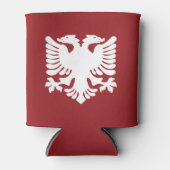 Rode en witte Albanese adelaar Koelbox Blikjeskoeler (Voorkant)