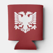 Rode en witte Albanese adelaar Koelbox Blikjeskoeler (Achterkant)