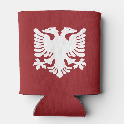 Rode en witte Albanese adelaar Koelbox Blikjeskoeler (Achterkant)