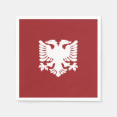 Rode en witte Albanese Eagle Papieren servetten (Voorkant)