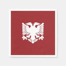 Rode en witte Albanese Eagle Papieren servetten
