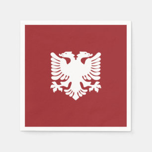 Rode en witte Albanese Eagle Papieren servetten
