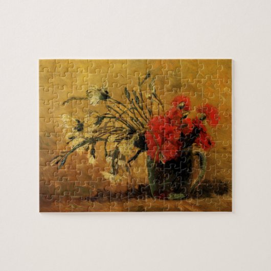 Rode en witte anjers door Vincent van Gogh Legpuzzel (Horizontaal)