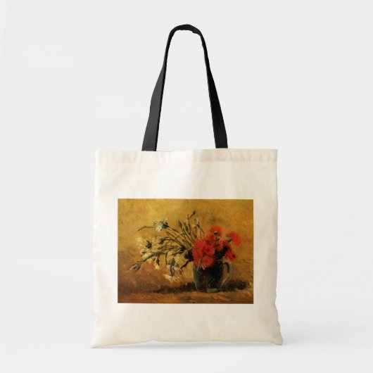Rode en witte anjers door Vincent van Gogh Tote Bag (Voorkant)